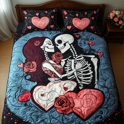 Soulmate Skeletons Quilted Bedding Set EM07