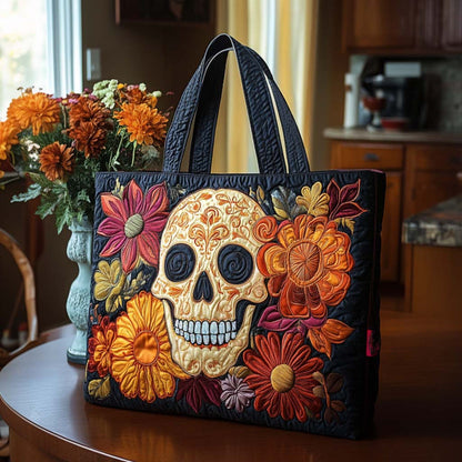 Mystic Skull Quilted Tote Bag EM01