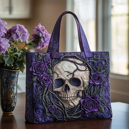 Gothic Skull Quilted Tote Bag EM02