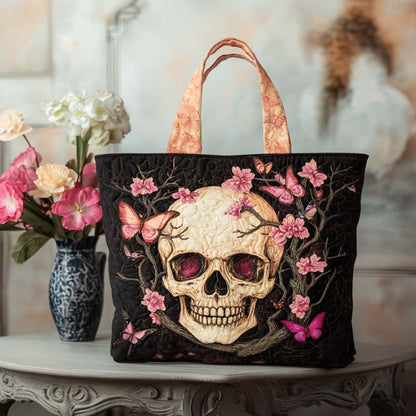Dark Grin Quilted Tote Bag EM06