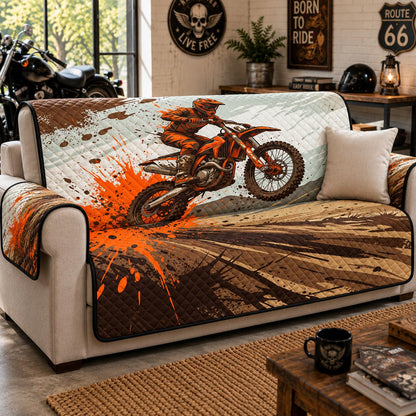 Motocross Dirt Bike Quilted Seat Sofa LD01