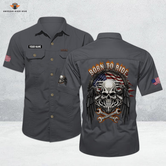 Biker Personalized Short Sleeve Cargo Shirt LV06