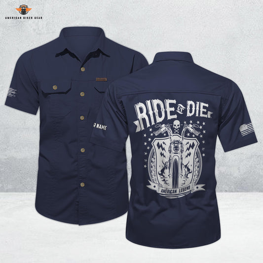 Biker Personalized Short Sleeve Cargo Shirt LV07