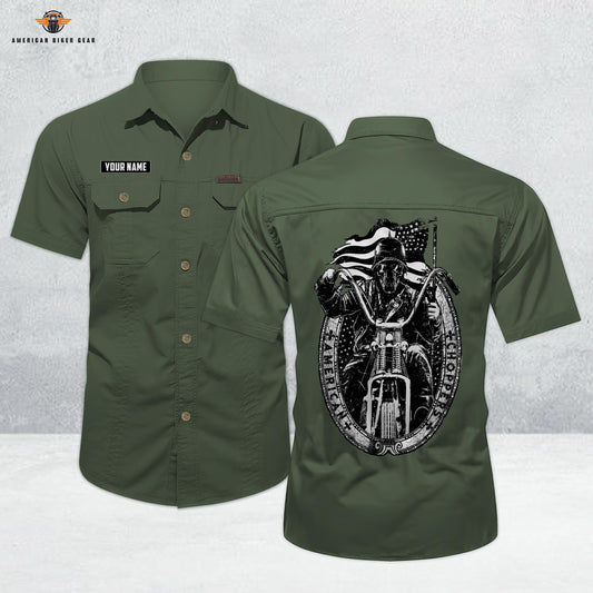 Biker Personalized Short Sleeve Cargo Shirt LV08