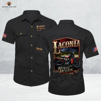 Laconia Biker Personalized Men’s Short Sleeve Cargo Shirt LV11