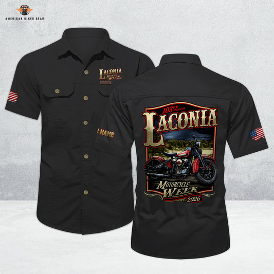 Laconia Biker Personalized Men’s Short Sleeve Cargo Shirt LV11