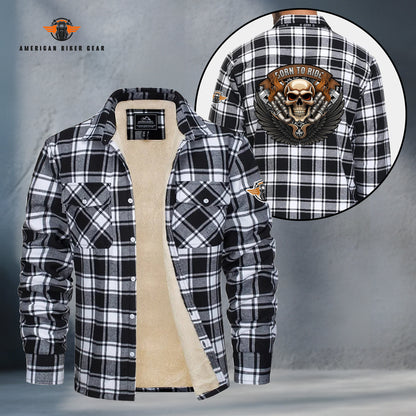 Born To Ride Fleece Flannel LV11
