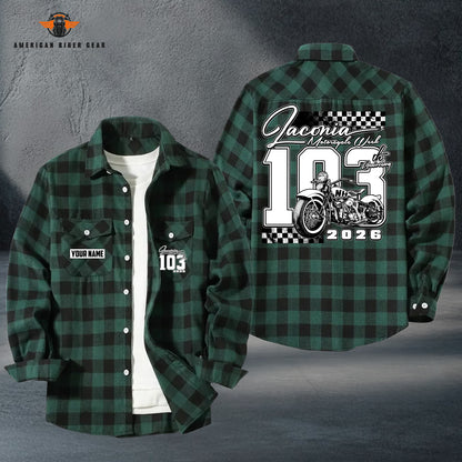 Biker Personalized Casual Flannel Long Sleeve Shirt LV15