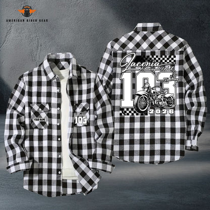 Biker Personalized Casual Flannel Long Sleeve Shirt LV15