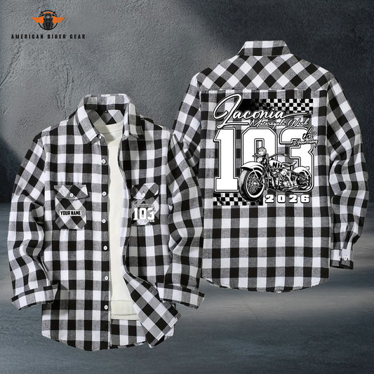 Biker Personalized Casual Flannel Long Sleeve Shirt LV15
