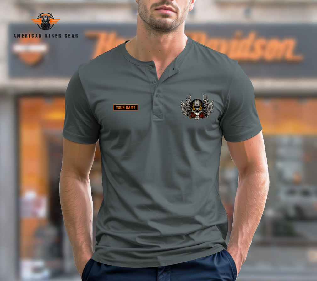 Biker Personalized Henley Shirt LV22