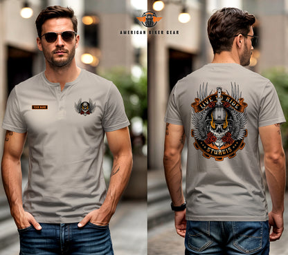 Biker Personalized Henley Shirt LV22