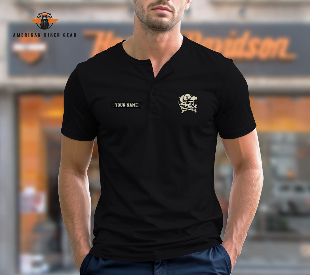 Biker Personalized Henley Shirt LV23