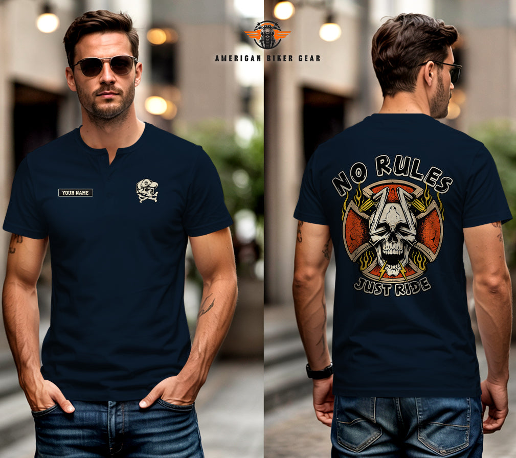 Biker Personalized Henley Shirt LV23