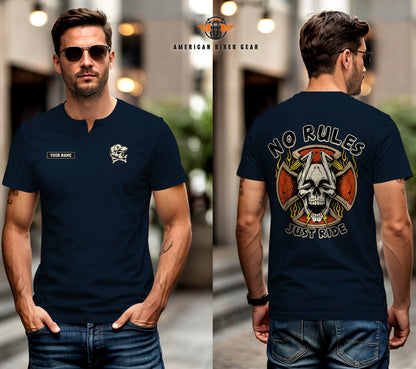 Biker Personalized Henley Shirt LV23