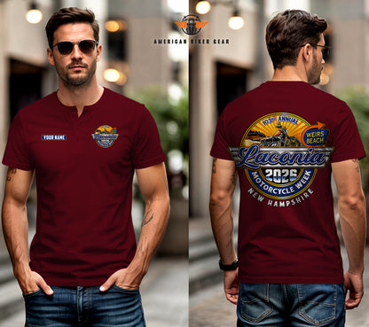 Laconia Biker Personalized Henley Shirt LV26