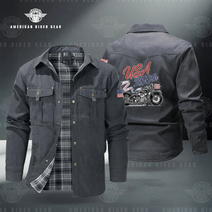 USA 250th Anniversary Personalized Line Flannel Jacket LV06