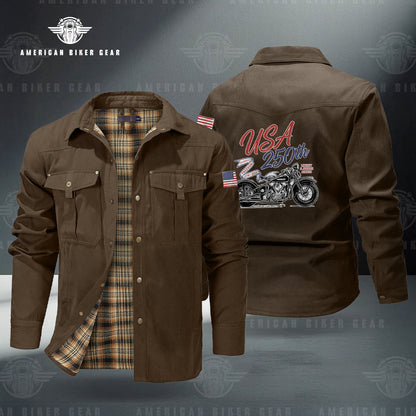 USA 250th Anniversary Personalized Line Flannel Jacket LV06