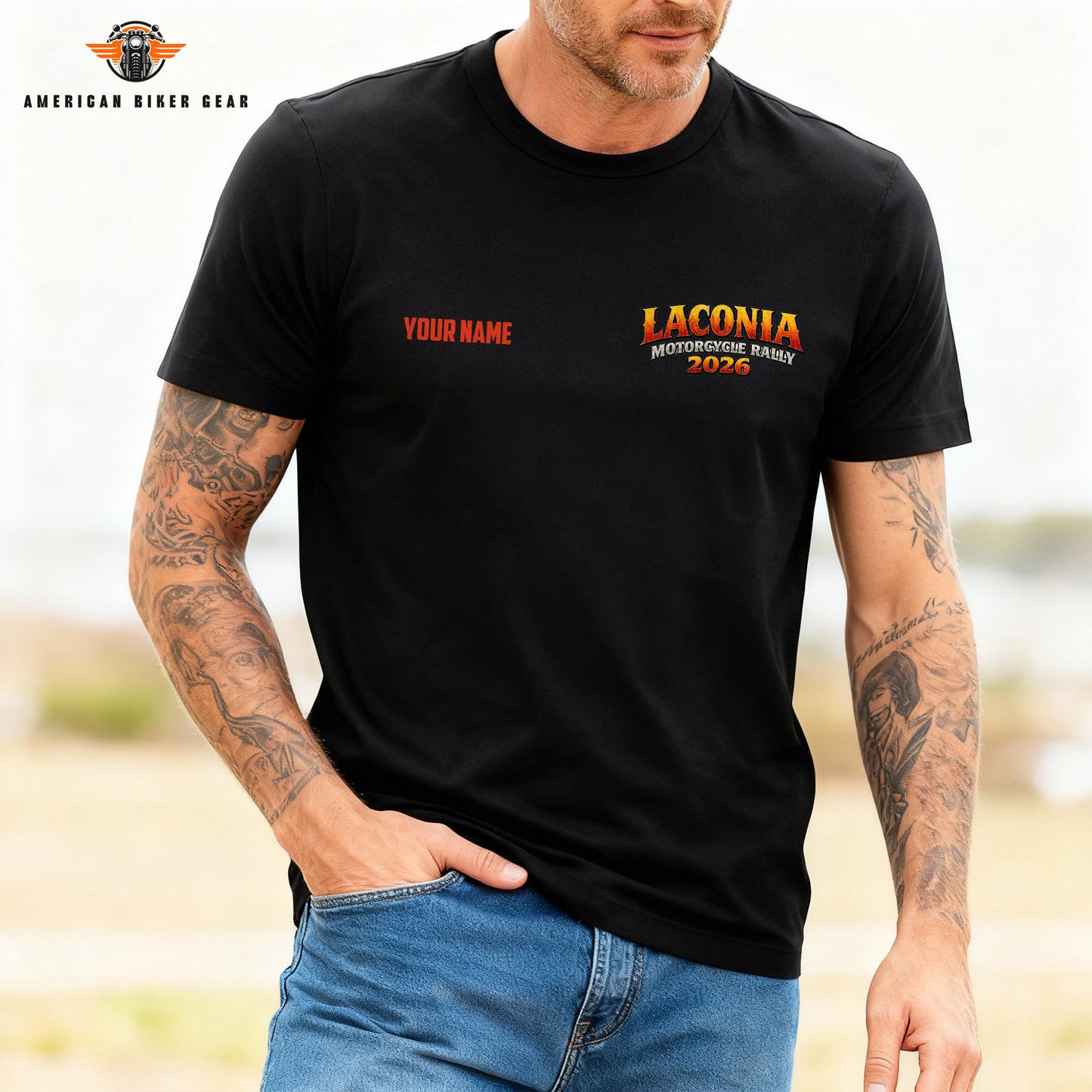 Laconia Biker Personalized T-shirt LV08