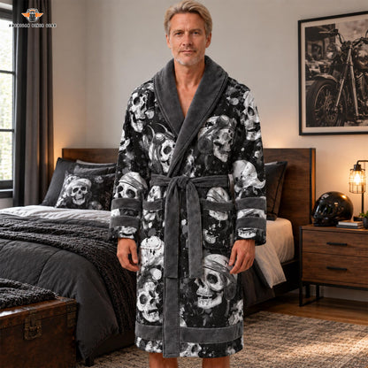 Gothic Skull Pattern Bathrobes LV04