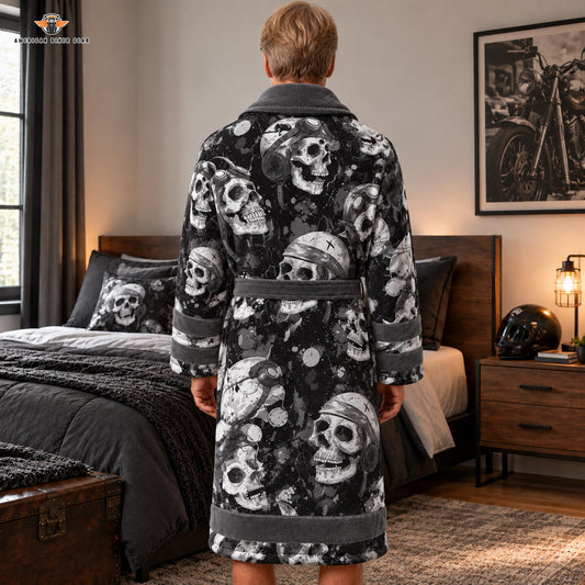 Gothic Skull Pattern Bathrobes LV04