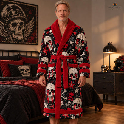 Gothic Skull & Crossbones Bathrobes LV13