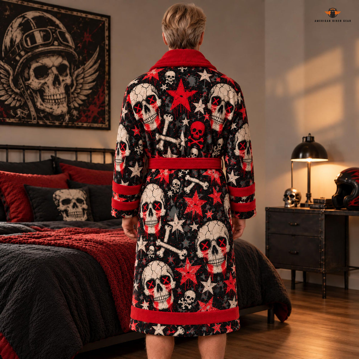 Gothic Skull & Crossbones Bathrobes LV13