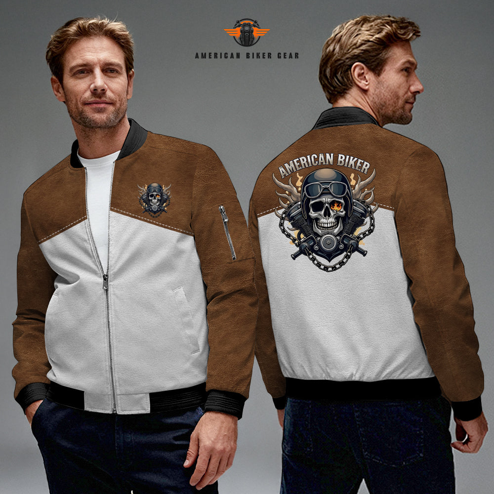 Biker Personalized Classic Bomber Jacket LV06