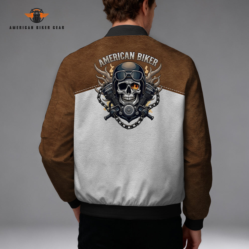 Biker Personalized Classic Bomber Jacket LV06