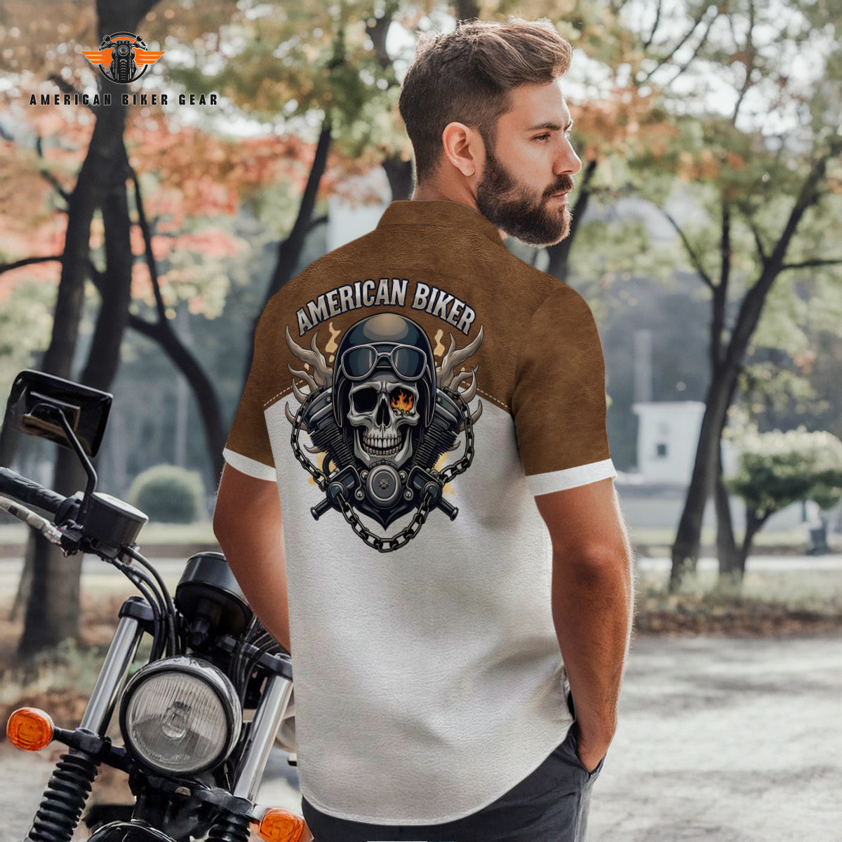 Biker Personalized Button Shirt GL06