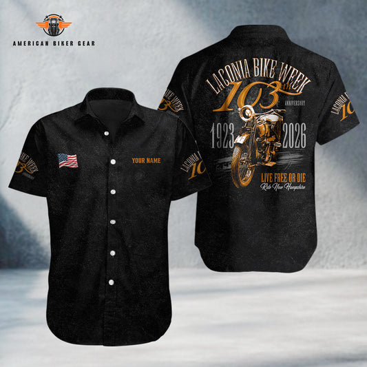 Laconia Biker Personalized Button Shirt LV16