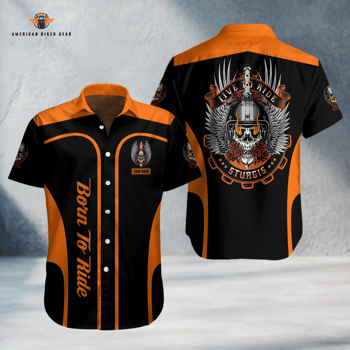 Biker Personalized Button Shirt LV19