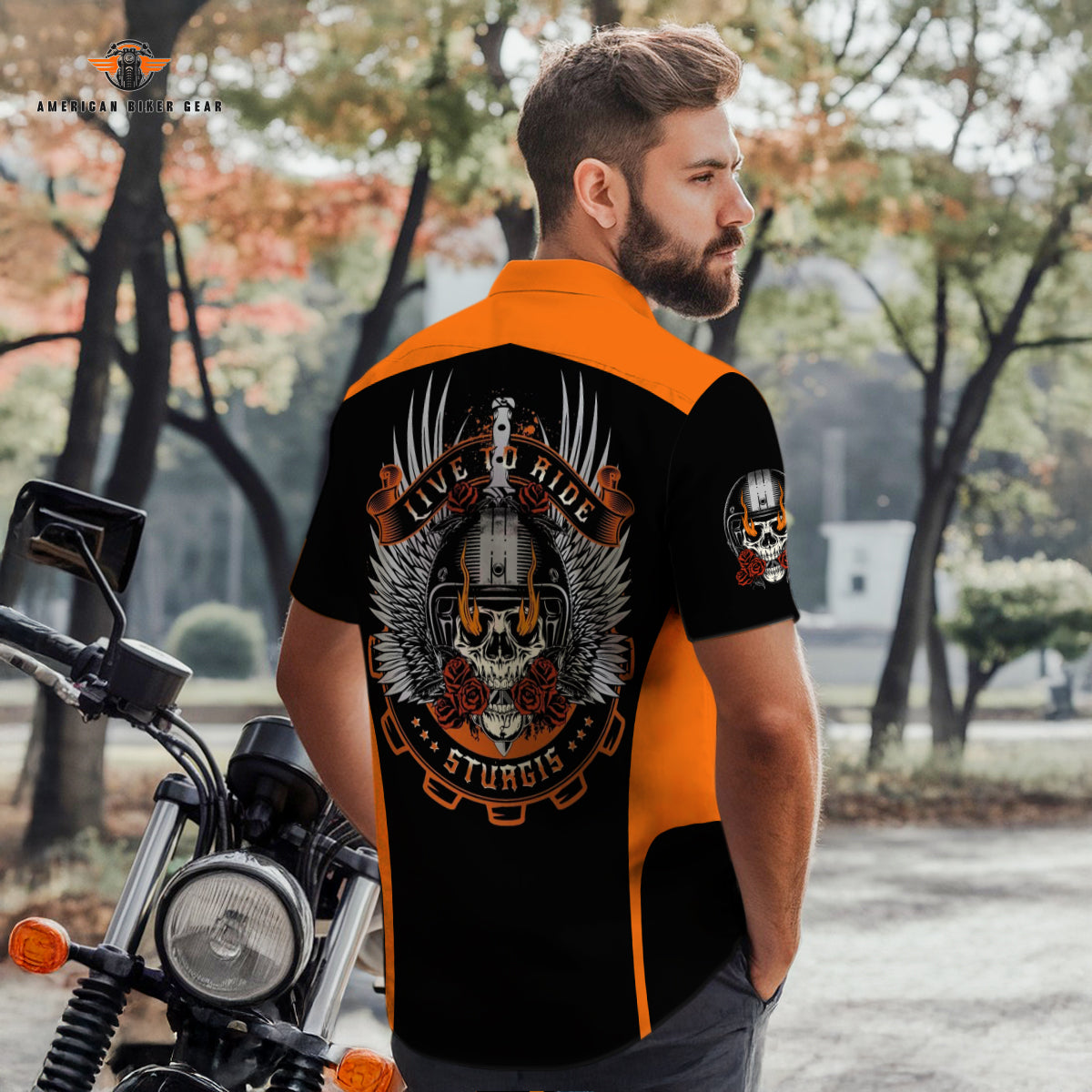 Biker Personalized Button Shirt LV19