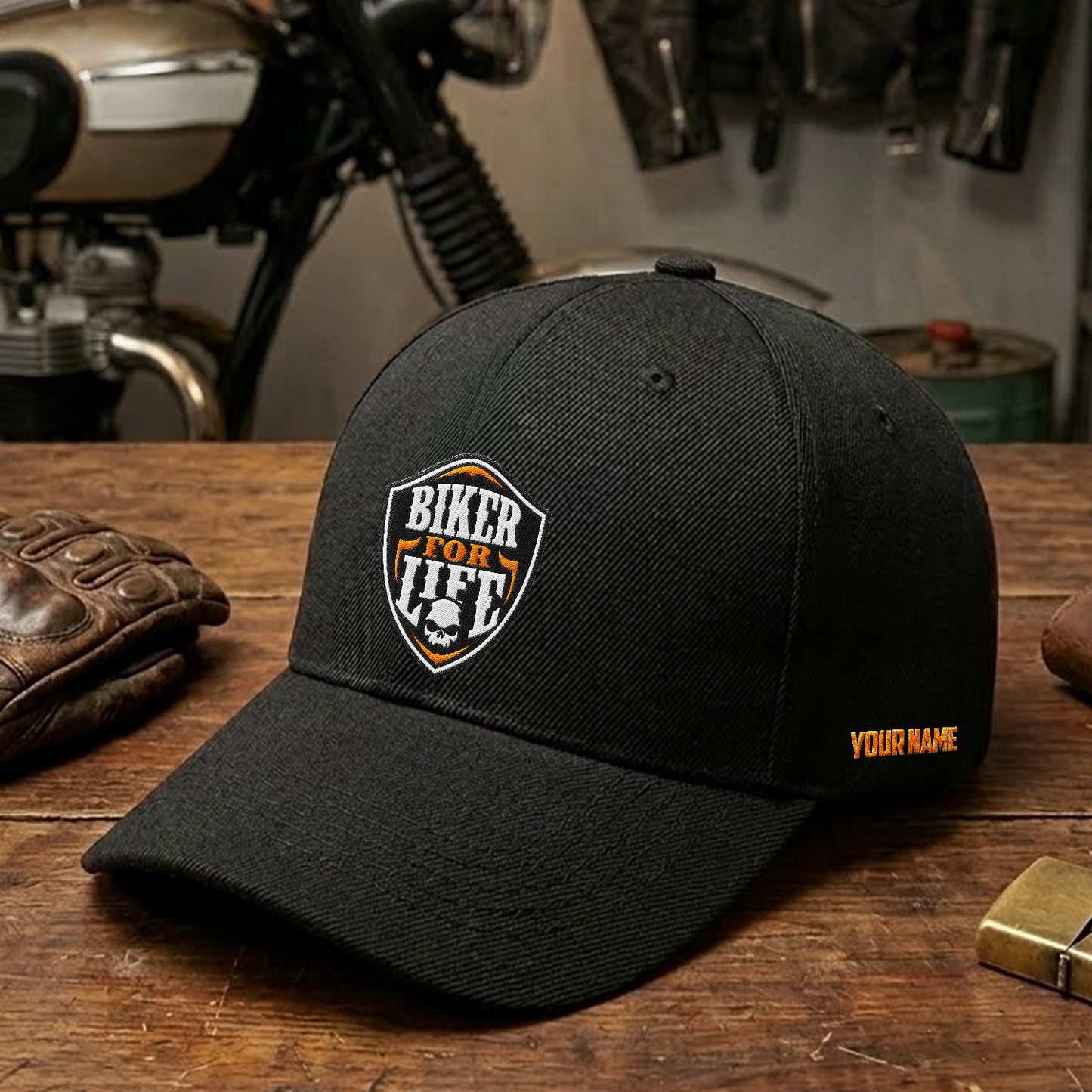 Biker Personalized Embroidery Cap LV03