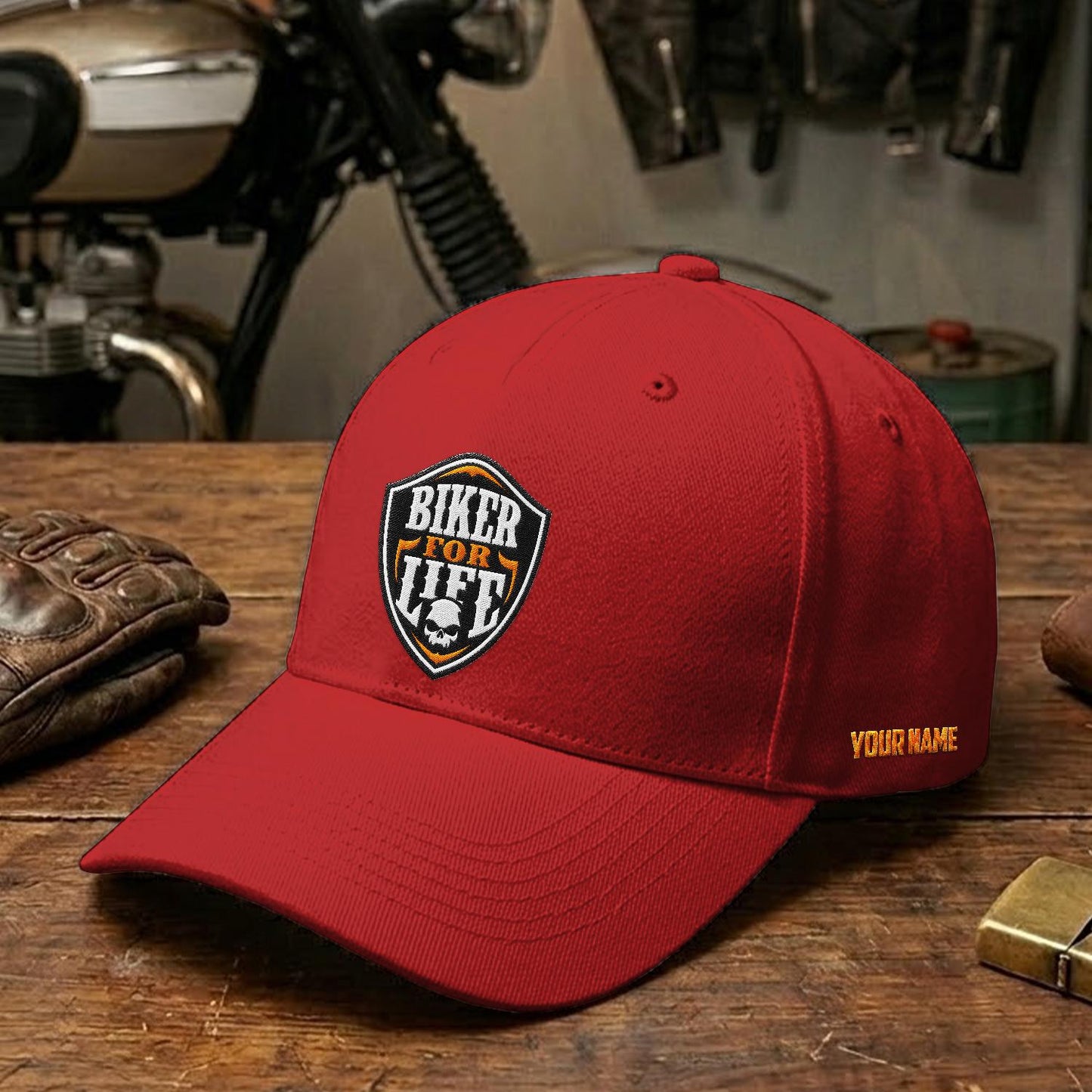 Biker Personalized Embroidery Cap LV03
