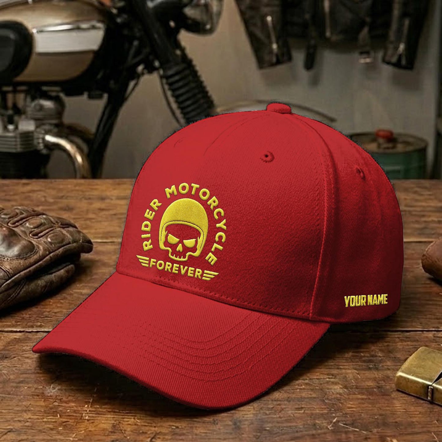 Biker Personalized Embroidery Cap LV04