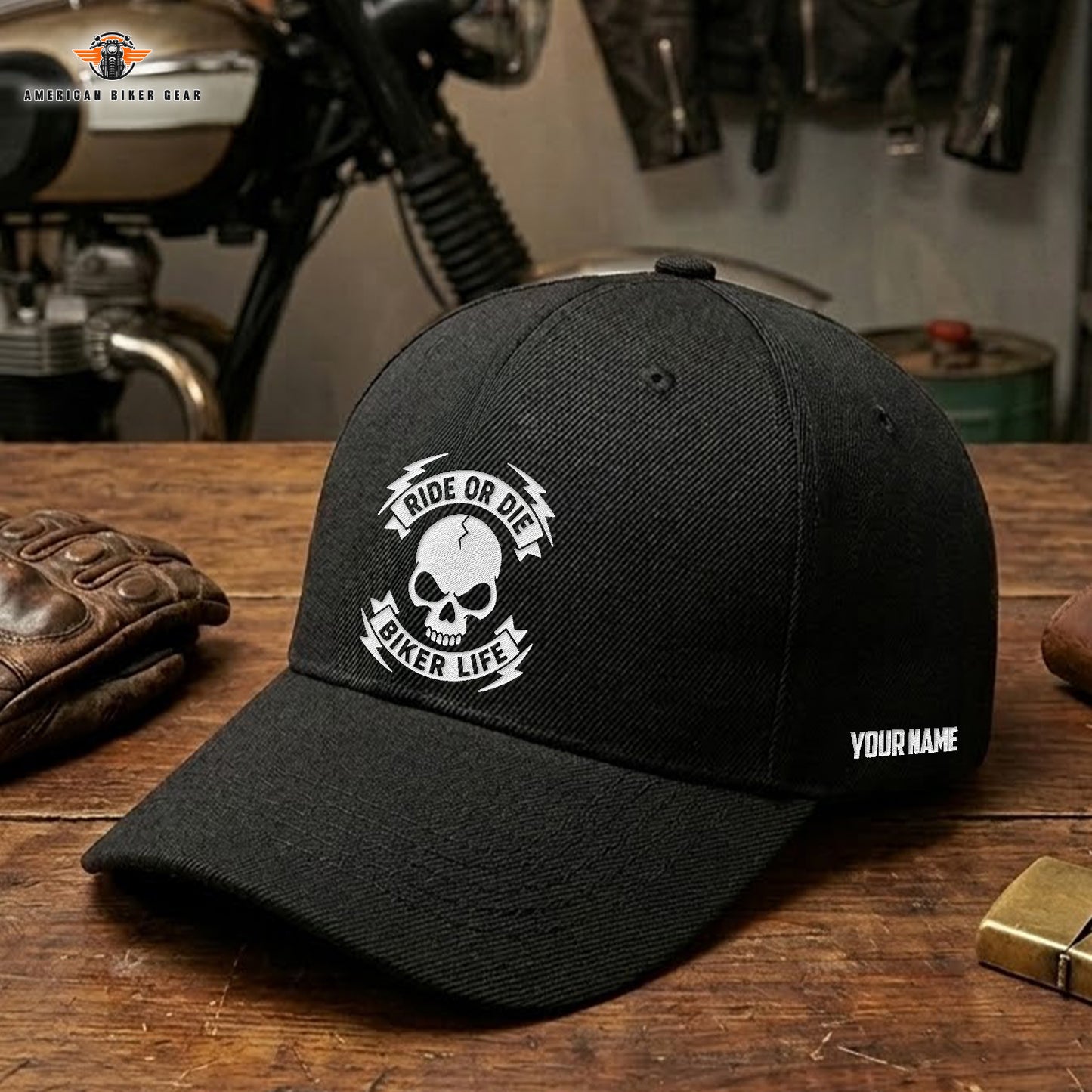 Biker Personalized Embroidery Cap LV13