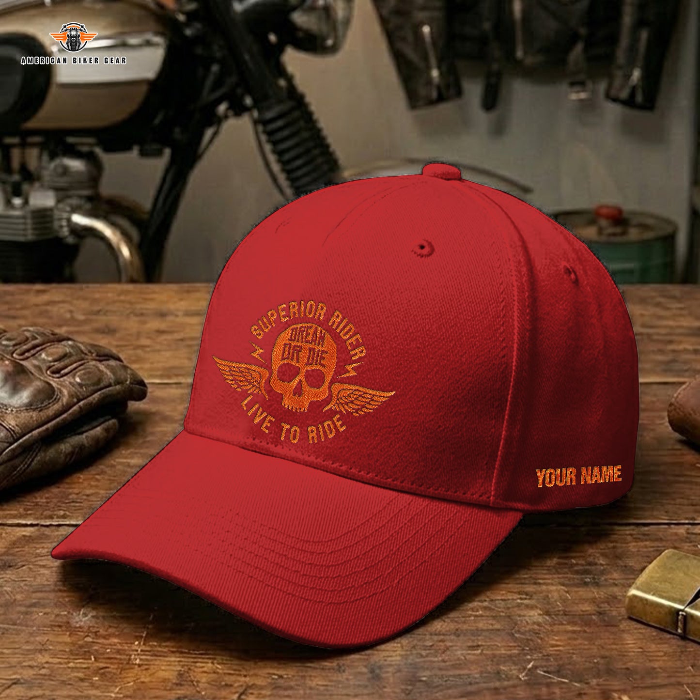 Biker Personalized Embroidery Cap LV21