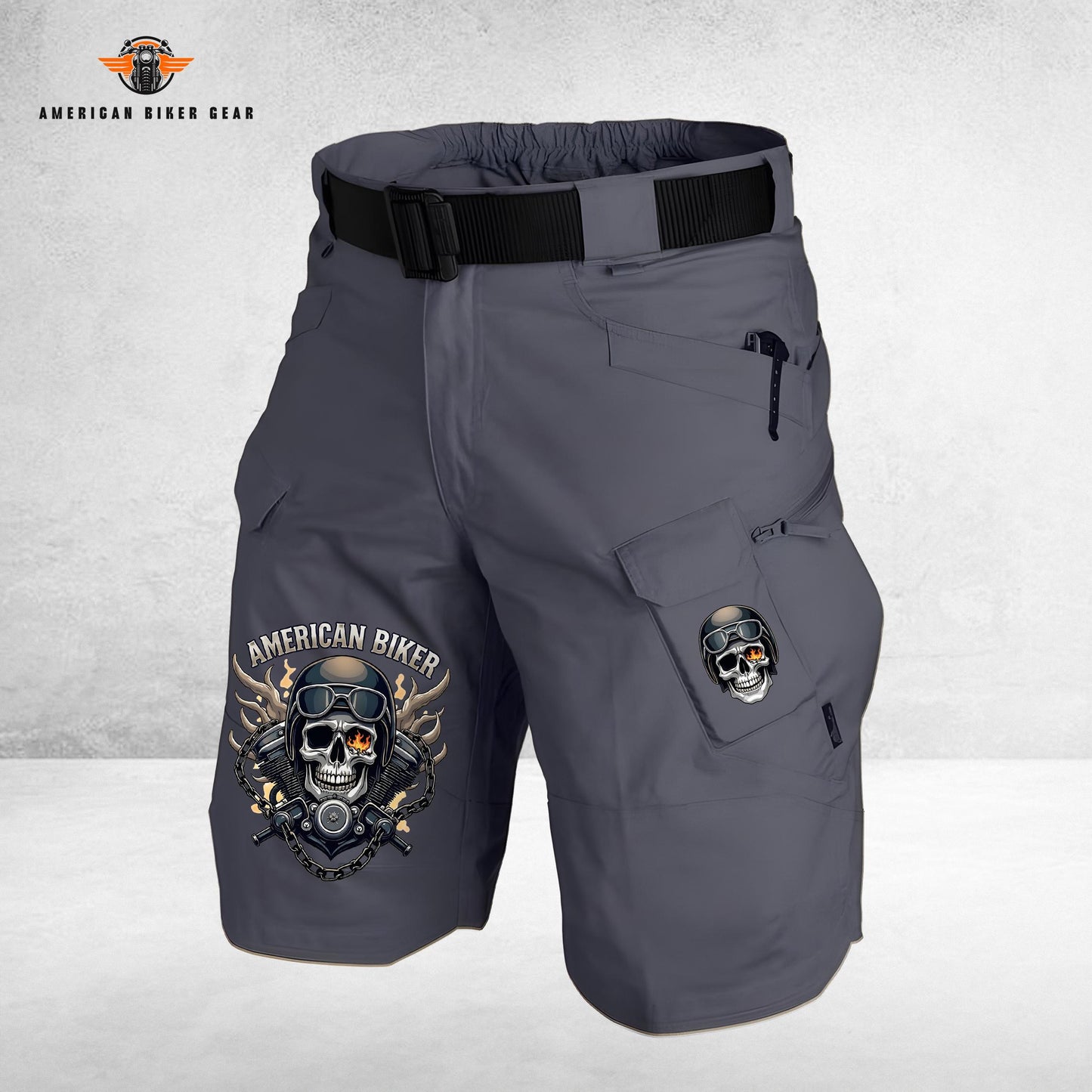 Biker Personalized Front Pockets Tactical Shorts (Belt Not Included) LV01