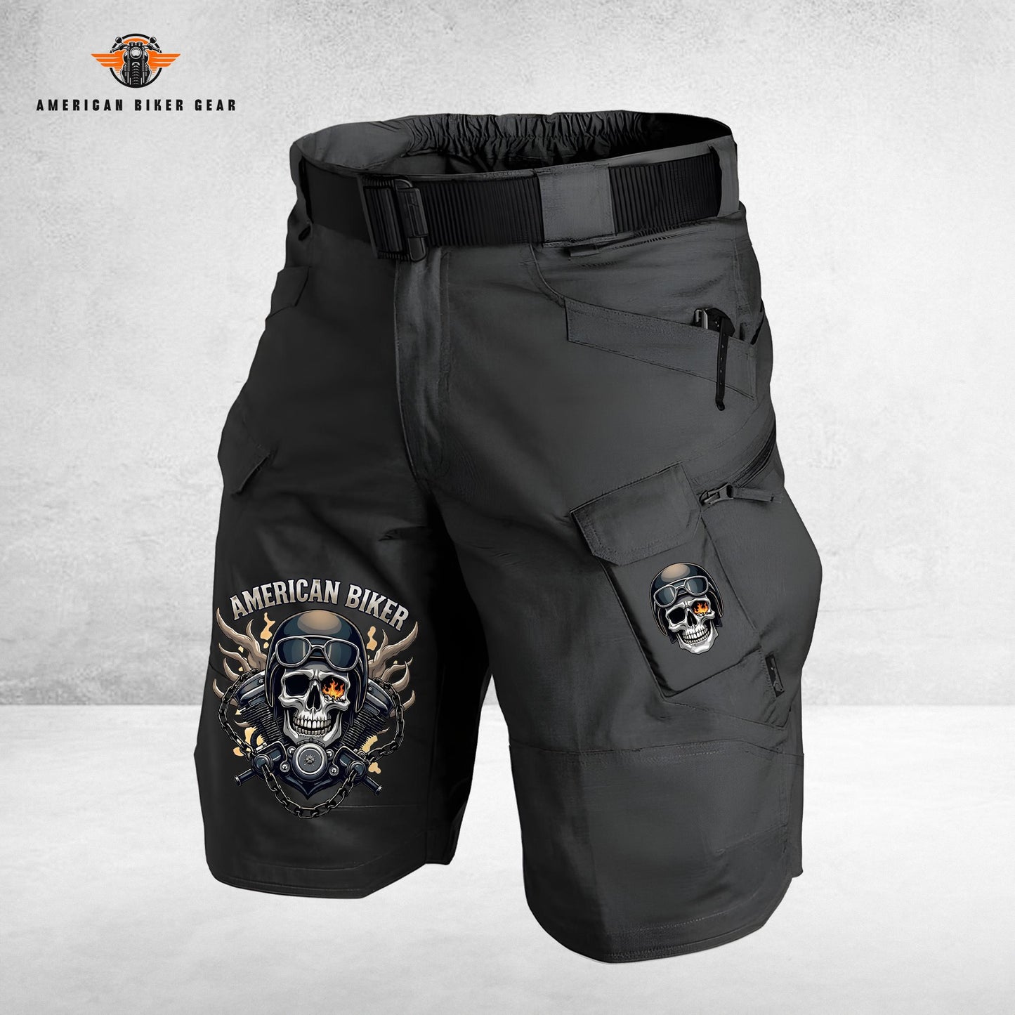 Biker Personalized Front Pockets Tactical Shorts (Belt Not Included) LV01