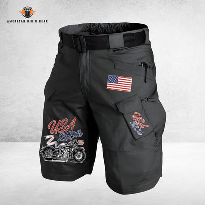 USA 250th Anniversary Personalized Front Pockets Tactical Shorts (Belt Not Included) LV02