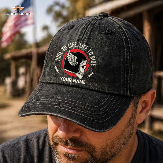Biker Personalized Wash Cap LV03