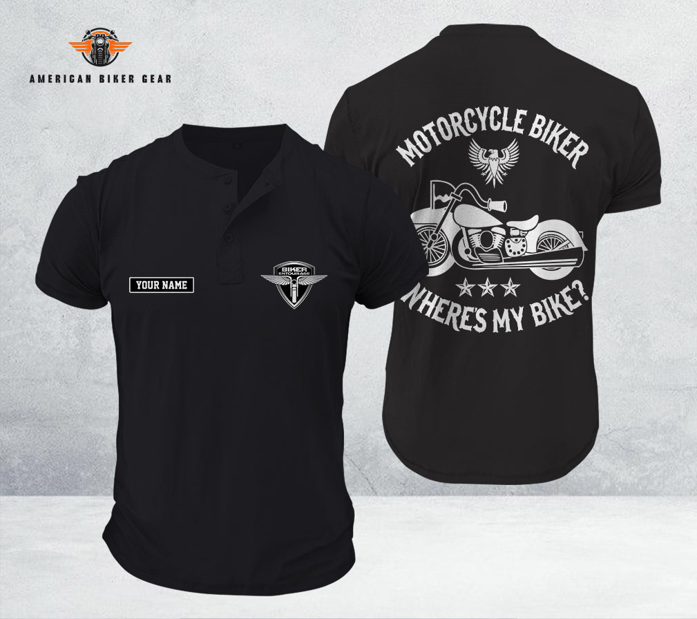 Where Is My Bike Henley Shirt