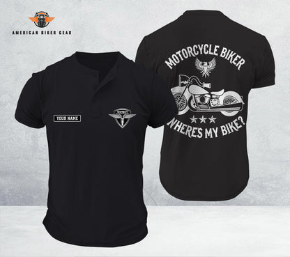 Where Is My Bike Henley Shirt