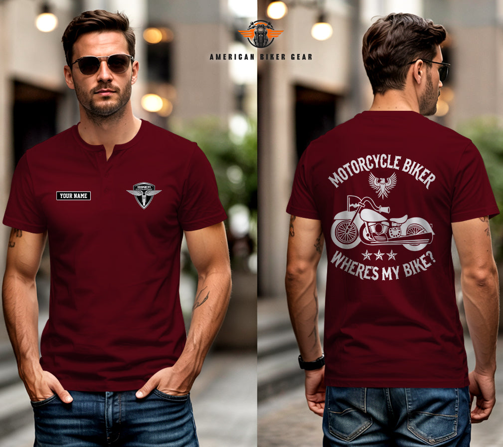 Where Is My Bike Henley Shirt