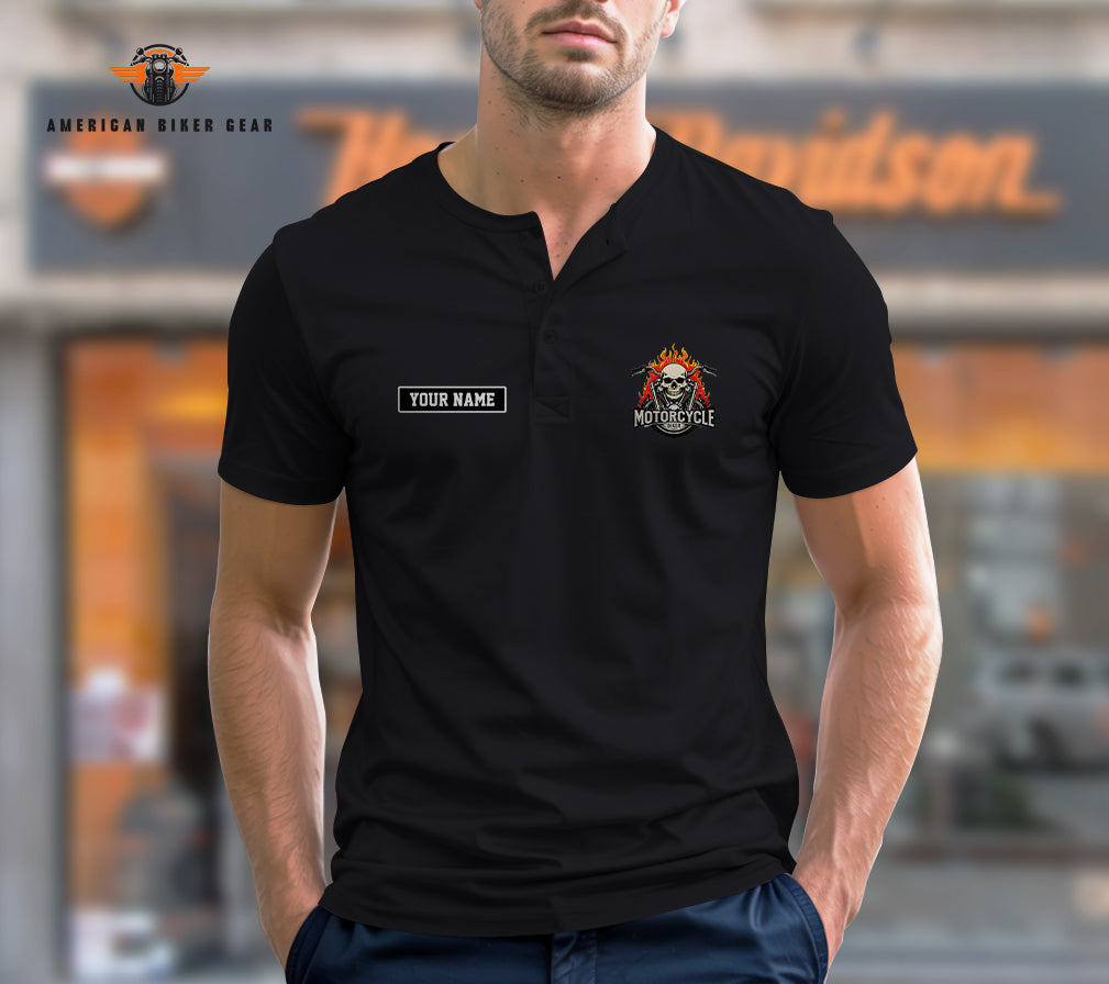 Ride To Live Live To Ride Henley Shirt