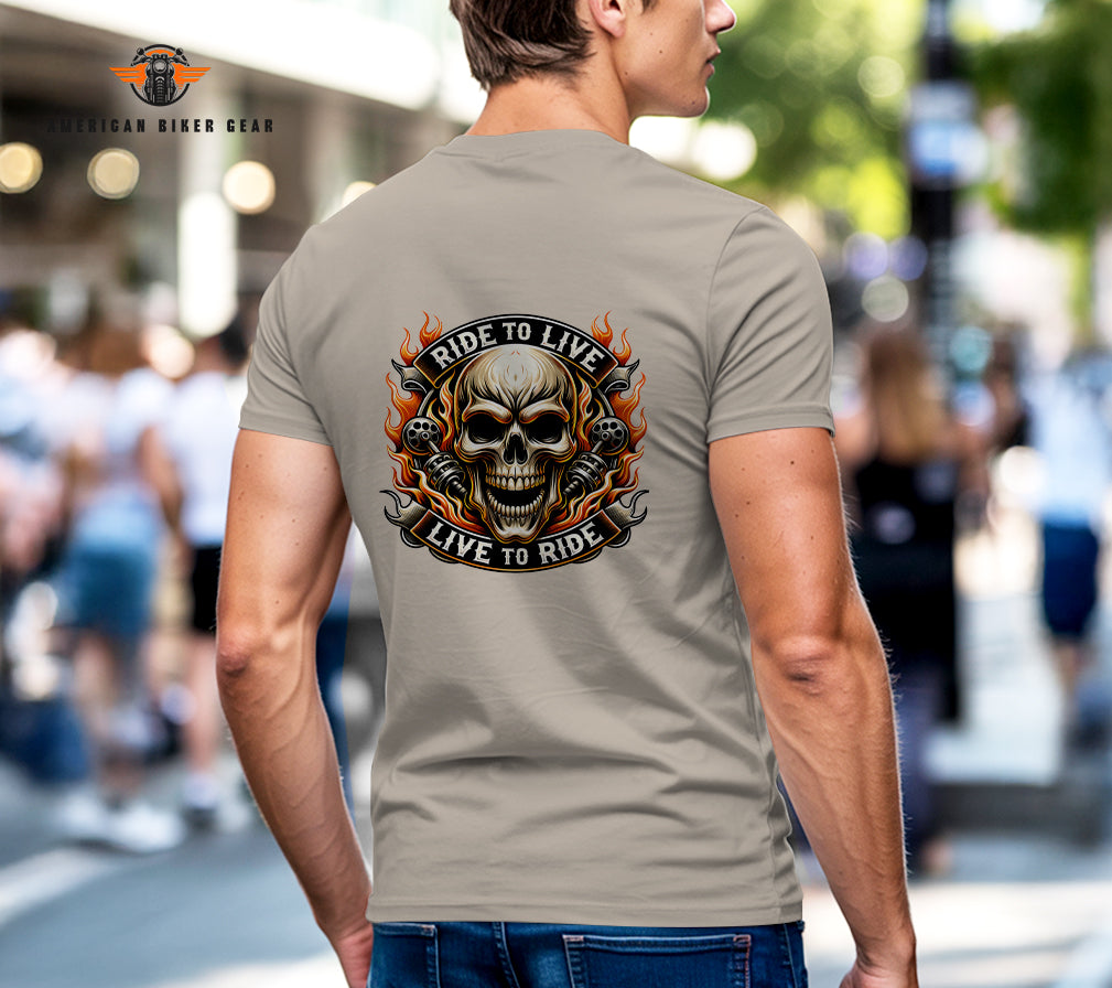 Ride To Live Live To Ride Henley Shirt