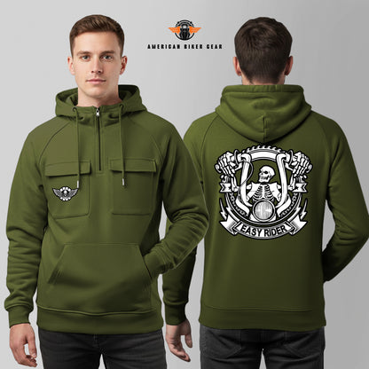 Easy Rider Multi-Pockets Zip Hoodie MN05