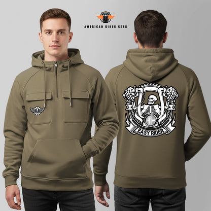 Easy Rider Multi-Pockets Zip Hoodie MN05