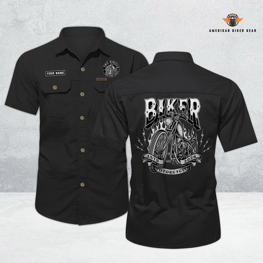 Biker Personalized Short Sleeve Cargo Shirt TG05